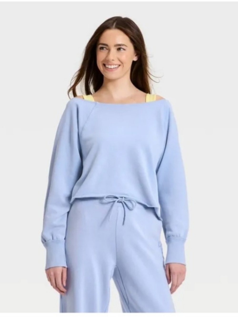 JoyLab Women's French Terry Off-The- Shoulder Sweatshirt